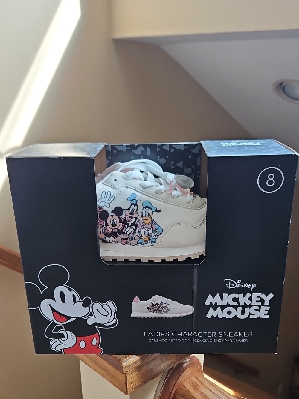 Disney White Womens Sneakers with Mickey & Friends Graphic
